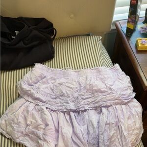 Love Shack Fancy Purple Skirt